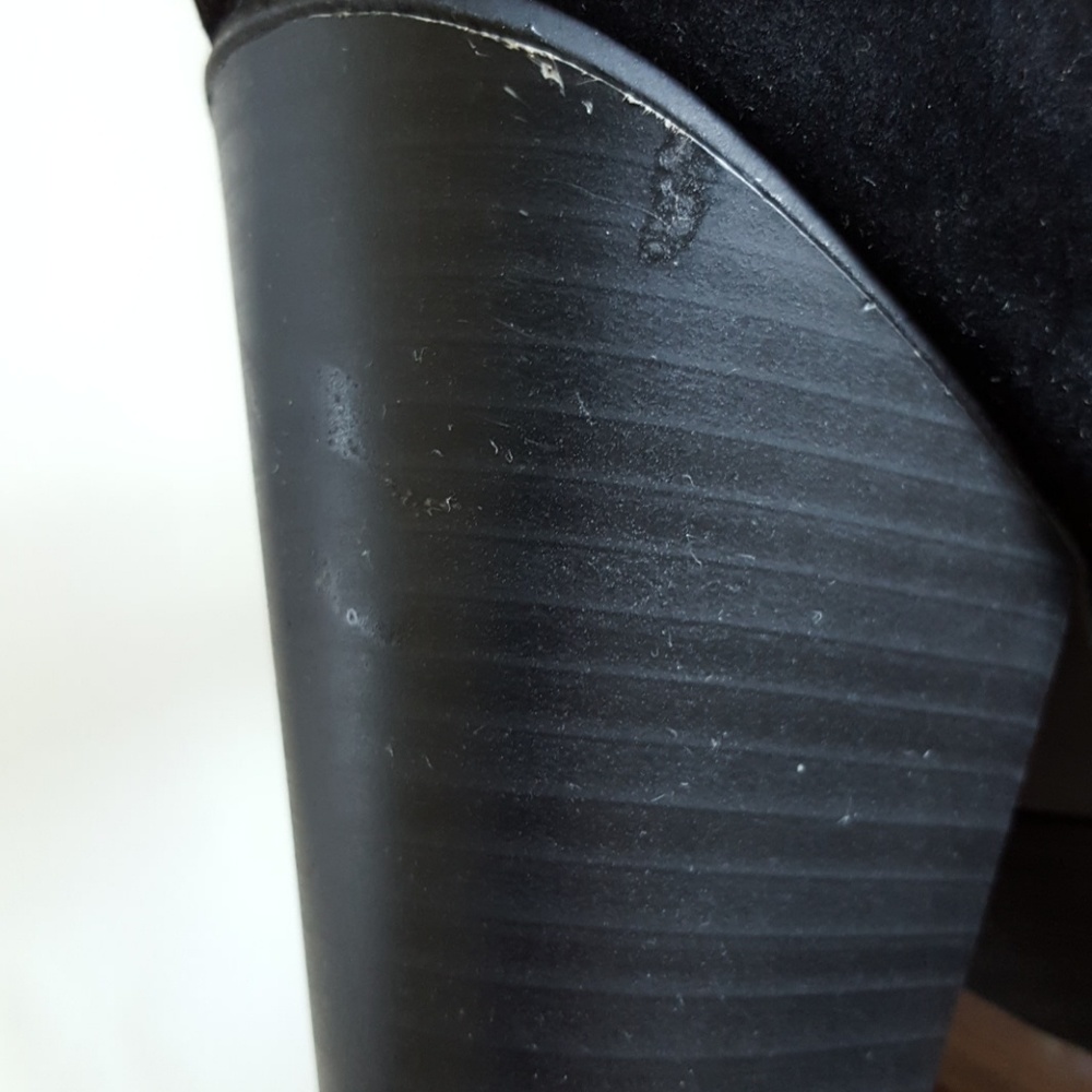 🎉HP🎉 Breckelles Heather Fringe Black Booties 8.5 - Picture 8 of 8